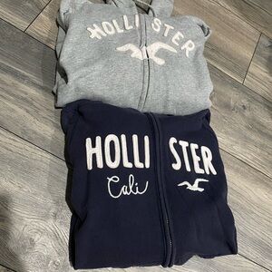 Hollister Gray and Navy Sweatshirts